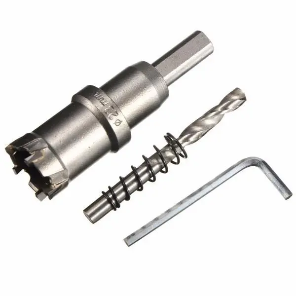 Carbide Tip Metal Cutter Hole Saw - 15mm to 24mm with Wrench & Drill Bit - Image 4