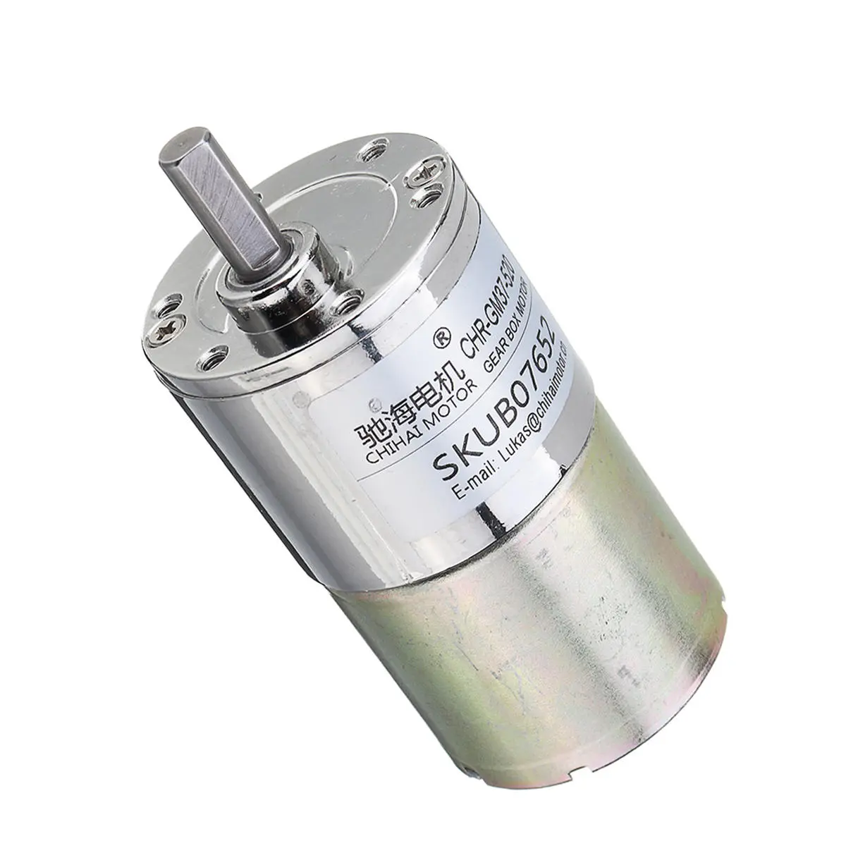 ChiHai CHR-37GB-520S DC Gear Motor - 12V 52RPM 1:150 Reduction Ratio - Image 2