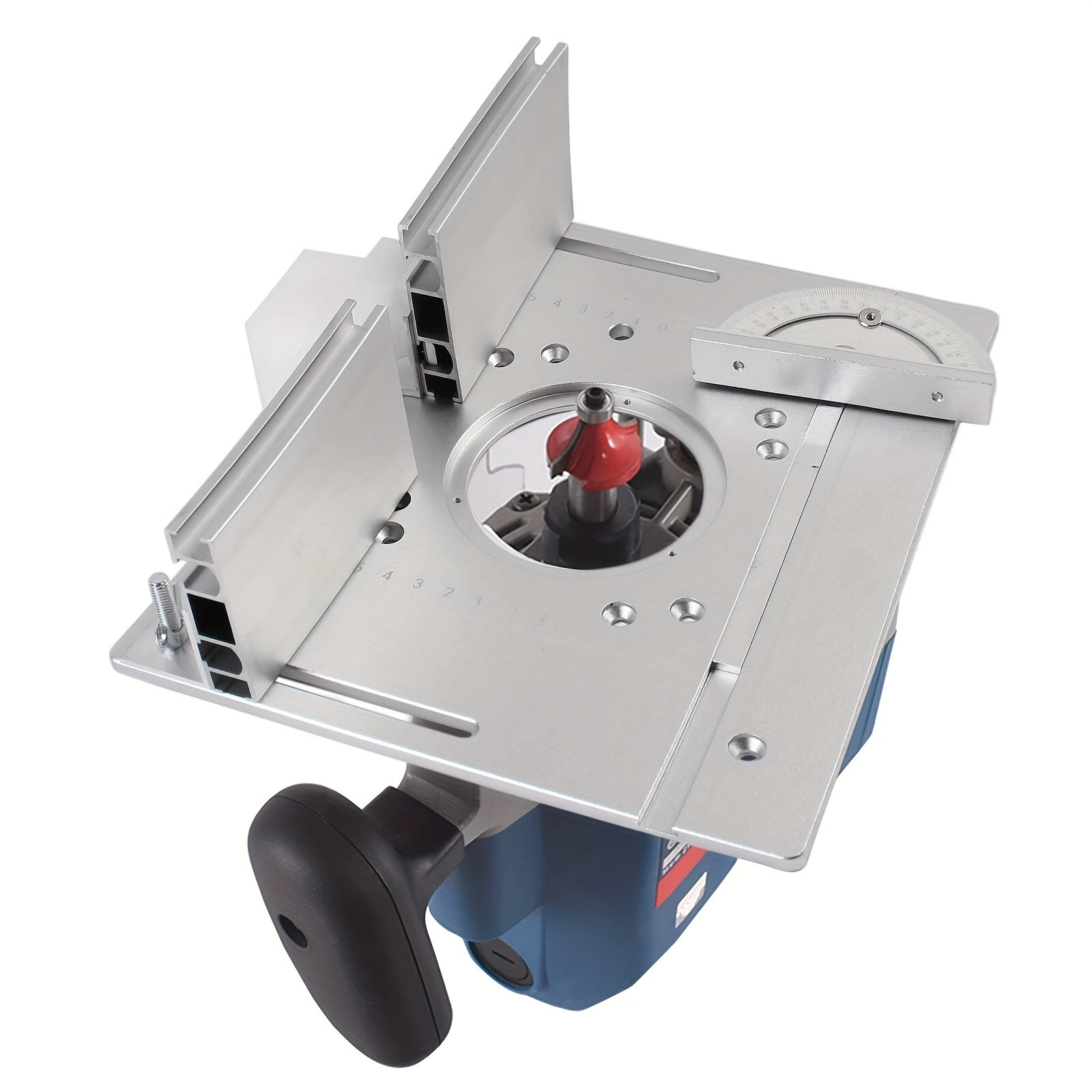 Router Table Insert Plate Set 240x200mm | Aluminium Fence & Miter Gauge | Compatible with Multiple Routers - Image 2