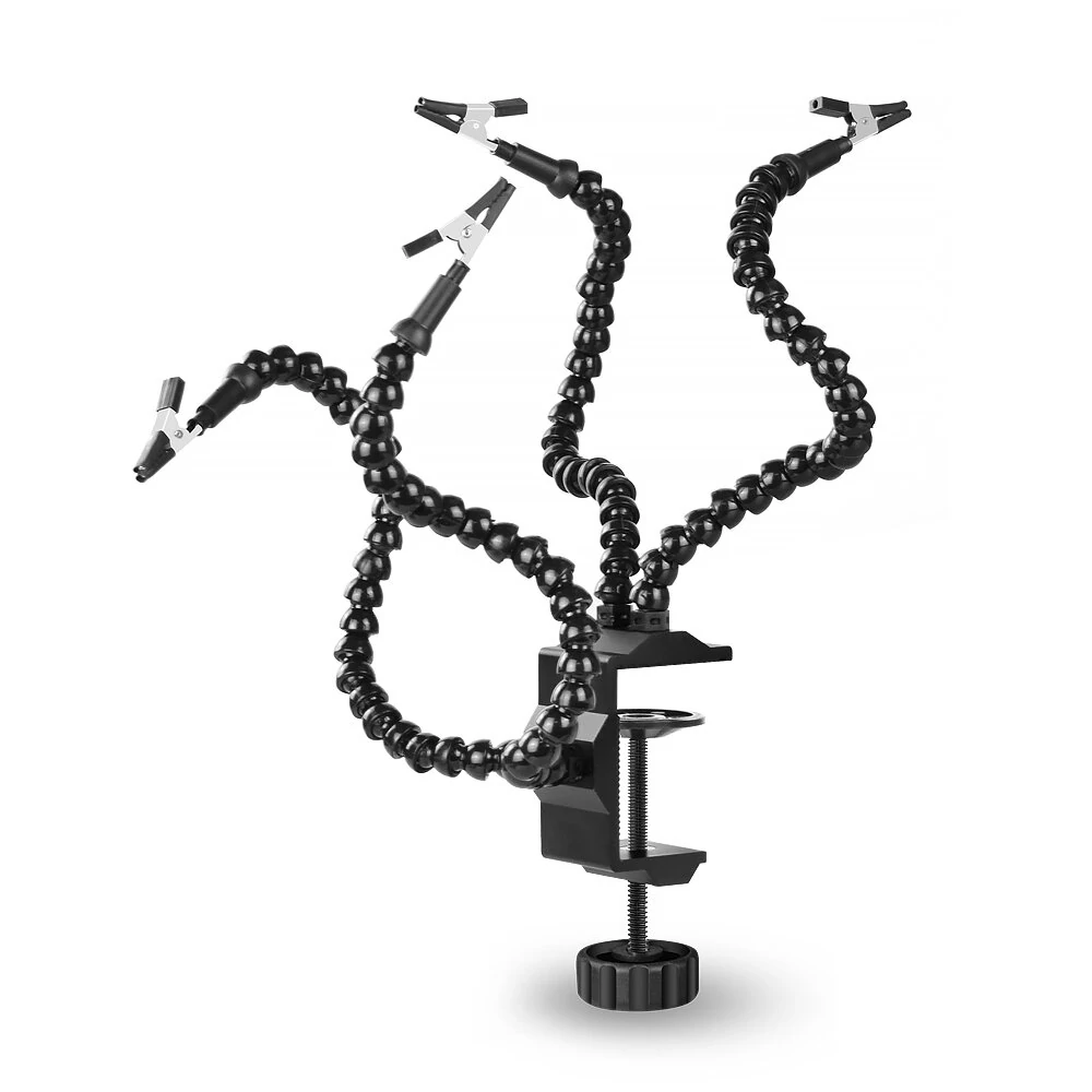 NEWACALOX 4Pcs Flexible Helping Hands Soldering Tool | PCB Repair Stand with Clamp - Image 4