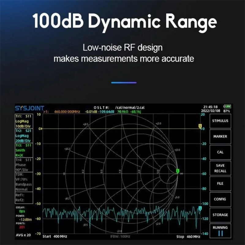 NanoVNA Vector Network Analyzer | 50KHz-4400MHz, 7 inch Touch Screen, 100dB Dynamic Range - Image 4
