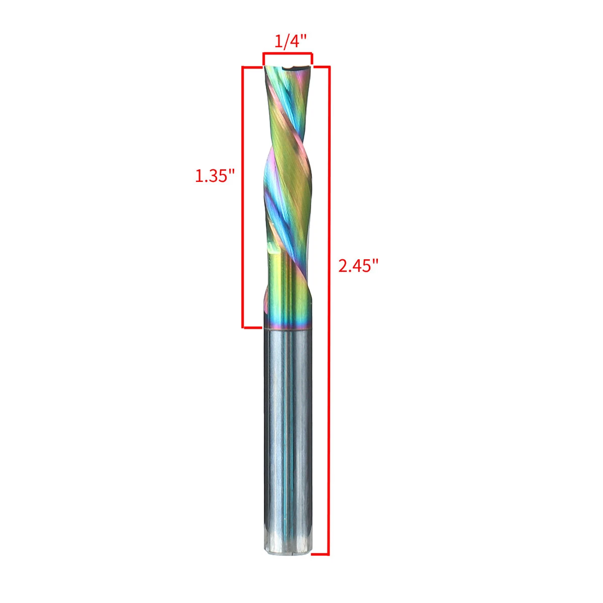 HONGDUI 1/4 Inch Downcut Spiral Router Bit | DLC Coated for Wood Carving & Plunge Cut - Image 5