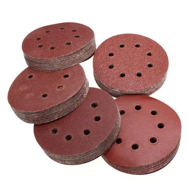 100pcs 125mm 8 Hole Sanding Discs | 60-240 Grit Abrasive Paper for Power Tools - Image 3