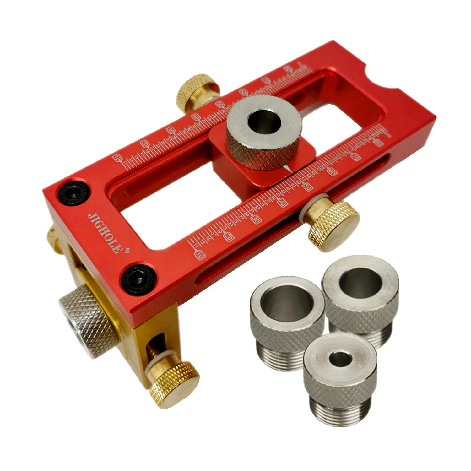 Aluminum Alloy 2-in-1 Pocket Hole Jig | Adjustable Drill Guide for Bed & Cabinet - Image 4