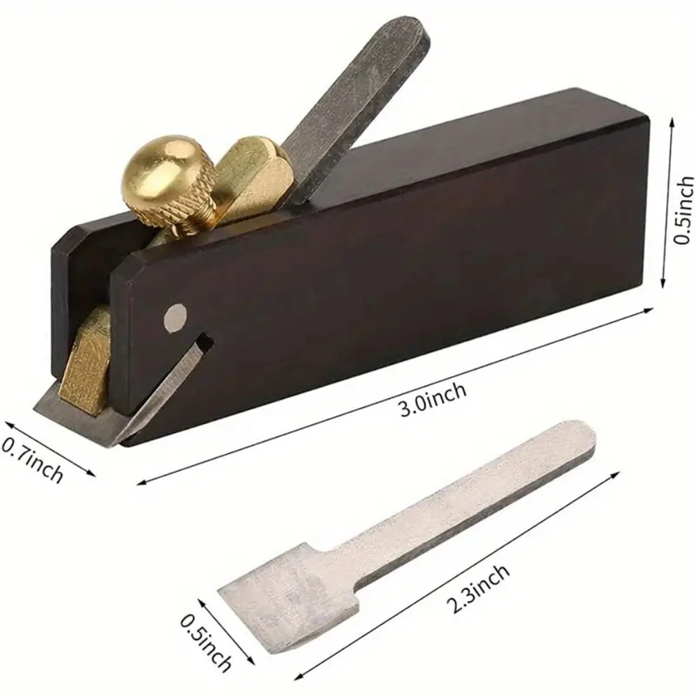 Mini Wood Planer | Hand Plane for DIY Woodworking - Ebony Cable Line Tool - Image 5