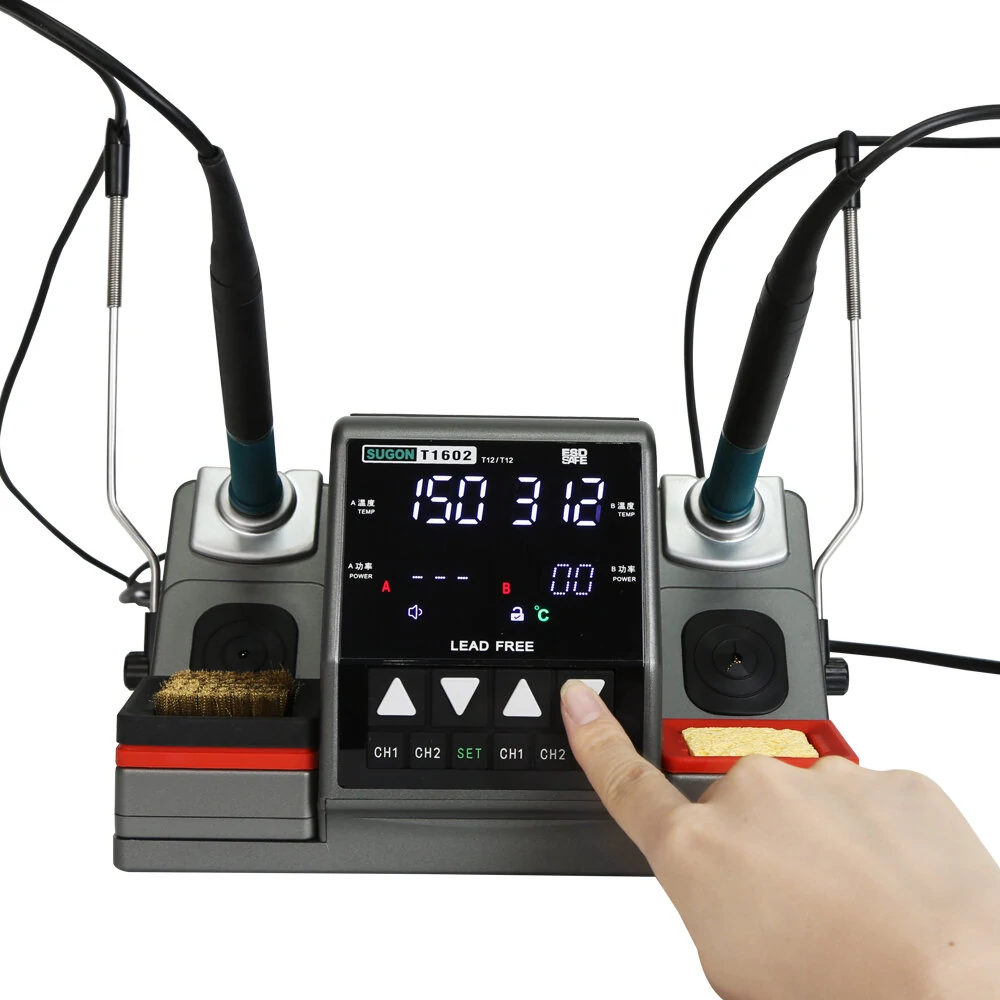 SUGON T1602 Soldering Station - Dual Rework Station for Phone PCB & SMD Repair - Image 3