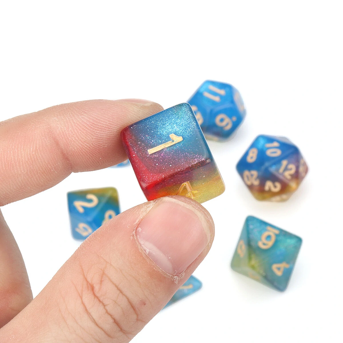 7Pcs Polyhedral Dice Set for Dungeons & Dragons | Acrylic RPG Board Game Accessory - Image 4
