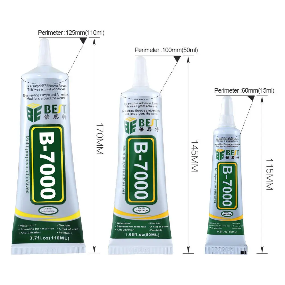 B-7000 Multi Purpose Adhesive Glue Epoxy Resin DIY Crafts Glass Touch Screen Cell Phone Glue - Image 5
