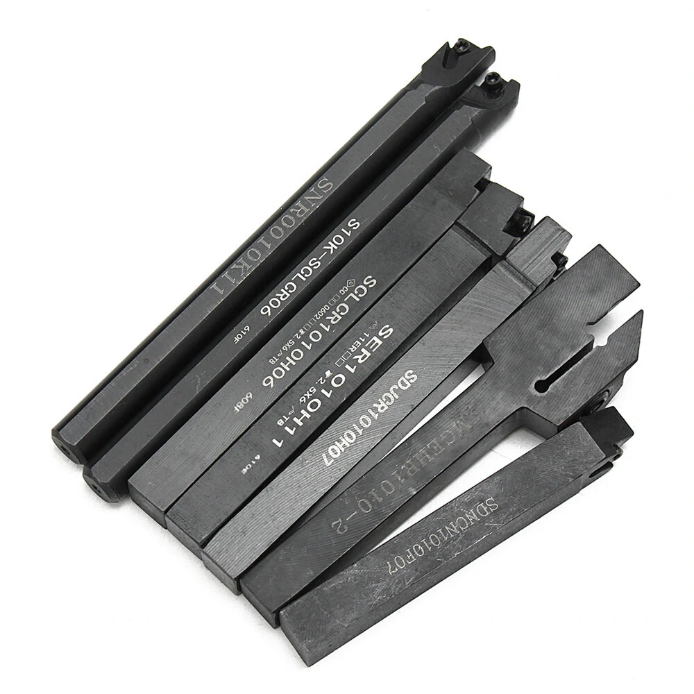 VP15TF Carbide Inserts - 7pcs 10mm Shank Lathe Boring Bar & Tool Holder Set - Image 4