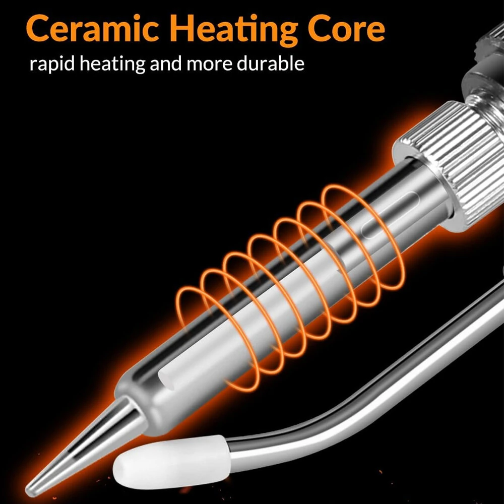 80W Automatic Soldering Iron Kit - 110V/220V with Ceramic Heater for Electronics Repair - Image 4