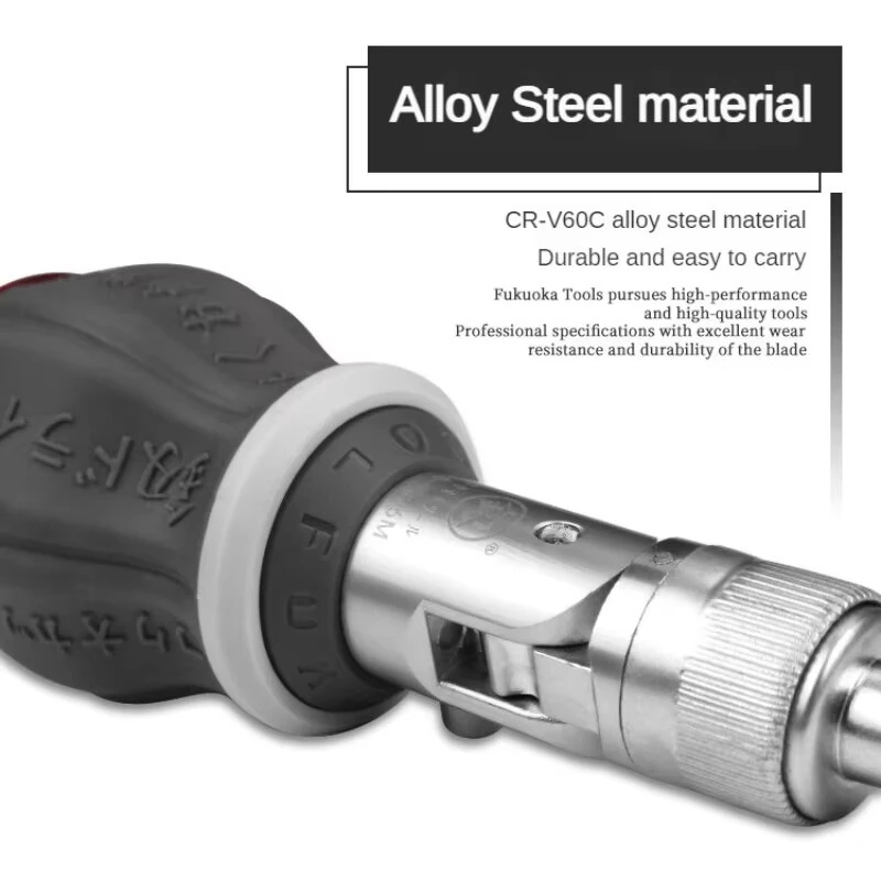 Multifunctional 8-in-1 Ratchet Screwdriver Set | Adjustable Angle & Quick Release | CR-V Steel Bits - Image 4