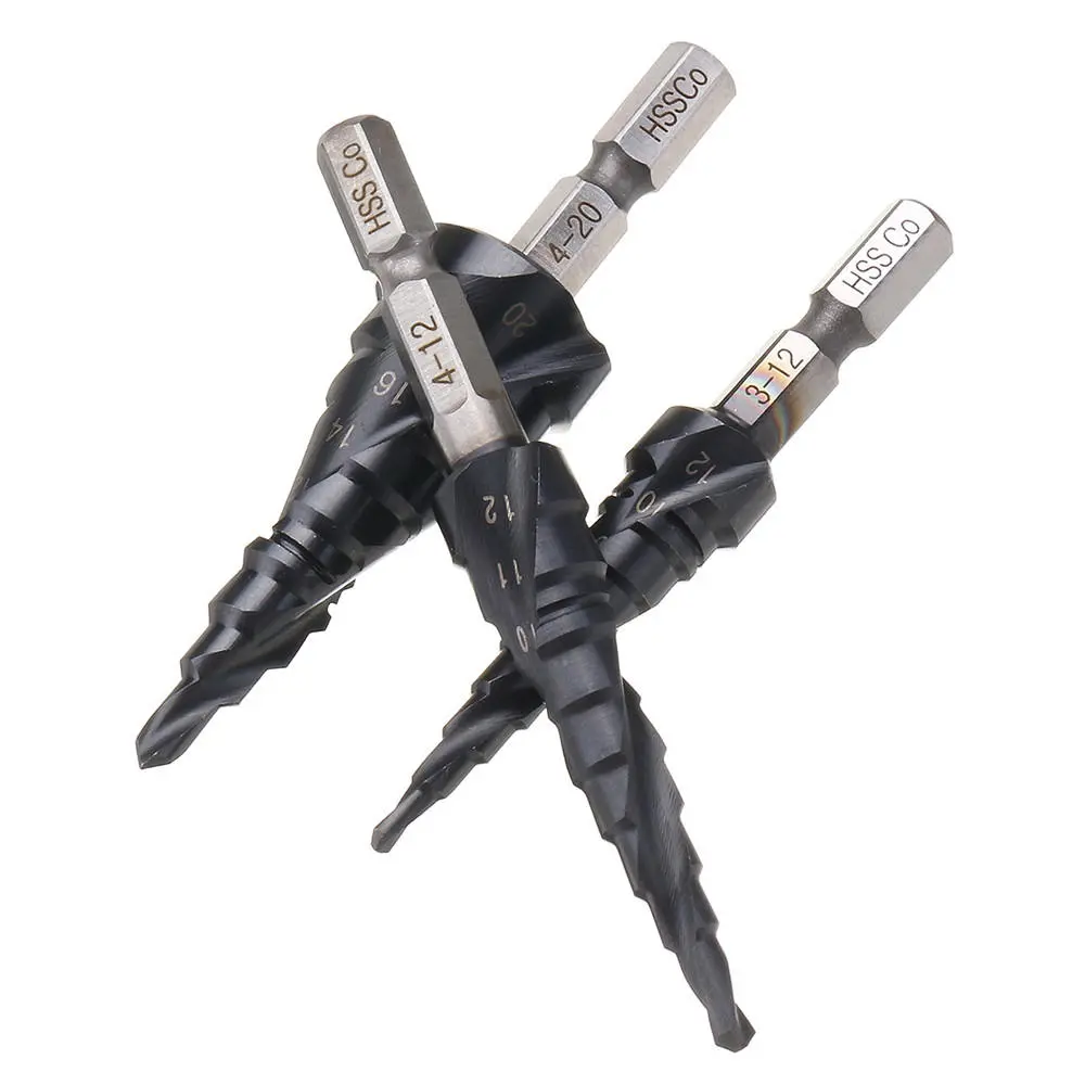 Drillpro M35 Cobalt Step Drill Bit 3-20mm | TiAlN Coated | 1/4 Inch Hex Shank - Image 3