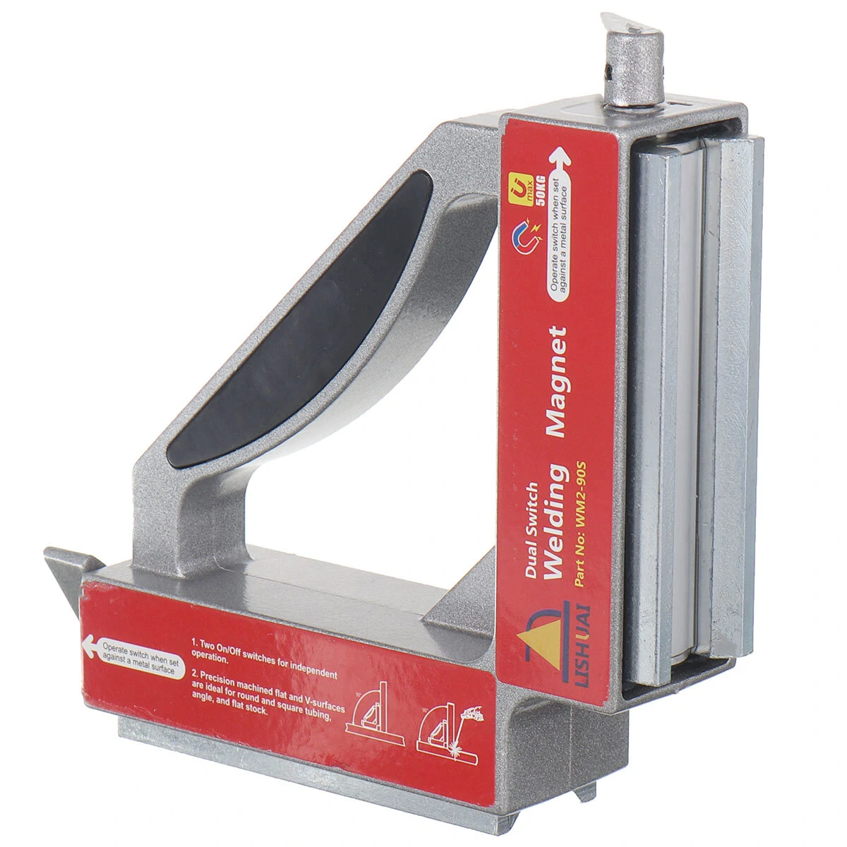 WM2-90S Double Switch Welding Magnet - 50Kg Pulling Force Strong NdFeB Clamp Holder - Image 5
