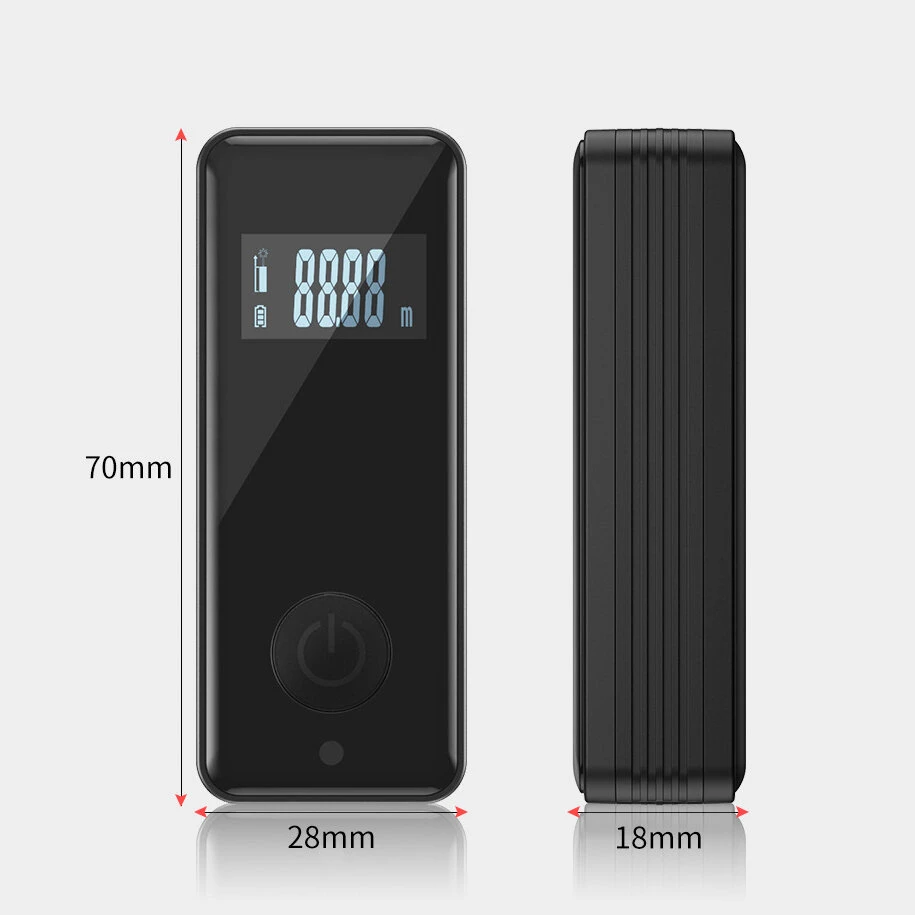Mini Laser Rangefinder | 30M Range | USB Rechargeable & Portable | M/In/Ft Digital Display - Image 5