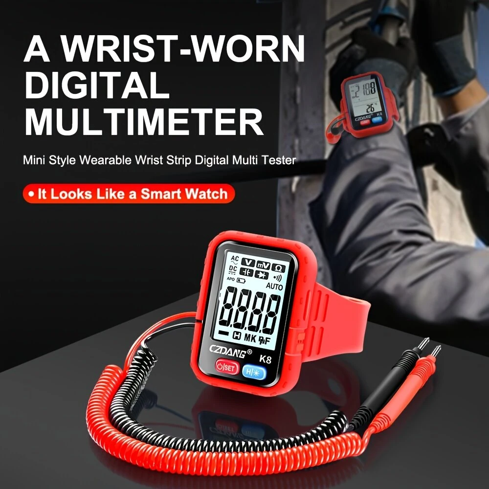 Mini Digital Multimeter | 6000 Counts Auto-Ranging | 300V AC/DC Wearable Volt Meter - Image 5