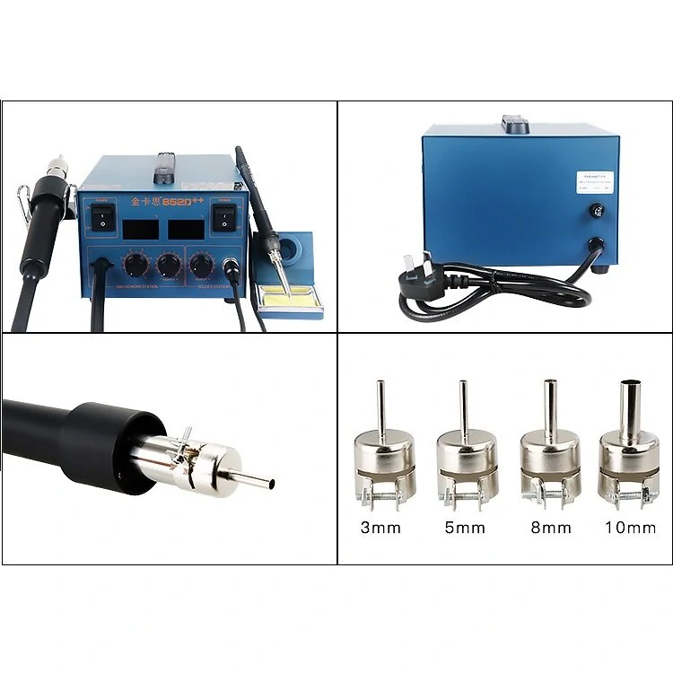 KAISI 852D++ Soldering Station | Adjustable Thermostatic Hot Air Gun & Desoldering Iron - Image 5