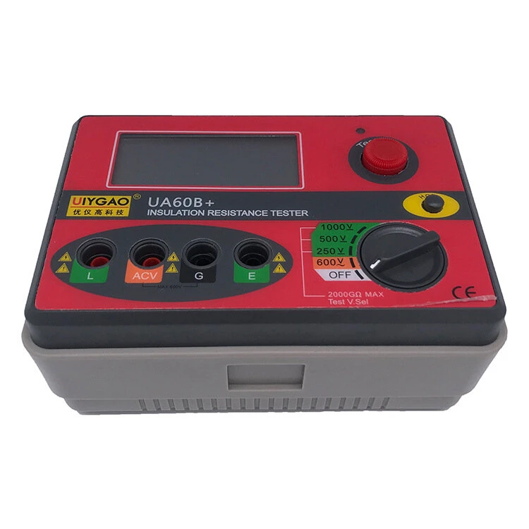 UIGAO UA60B+ Ground Resistance Tester - 1000V Digital Insulation Megohmmeter - Image 2