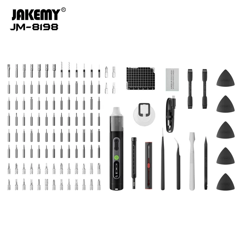 Jakemy JM-8198 135-Piece Repair Tool Kit | CR-V Steel Screwdriver Bits & Modular Handle - Image 5