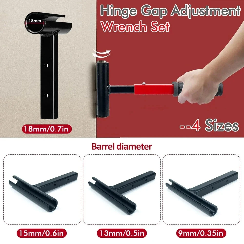 9/13/15/18mm Door Hinge Wrench Kit - Precision Tool Set with Replacement Heads - Image 3