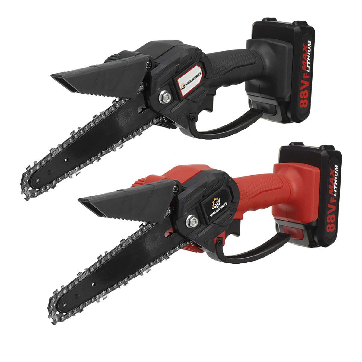 VIOLEWORKS 6 Inch 88VF Cordless Electric Chain Saw | One-Hand Wood Cutter - Image 3