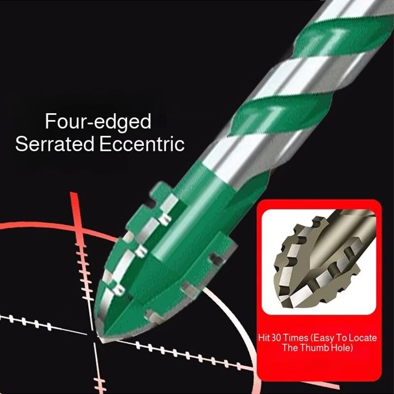 Heavy Duty Multi-Material Drill Bit | Alloy Steel Serrated Head for Ceramic Metal Wood - Image 3