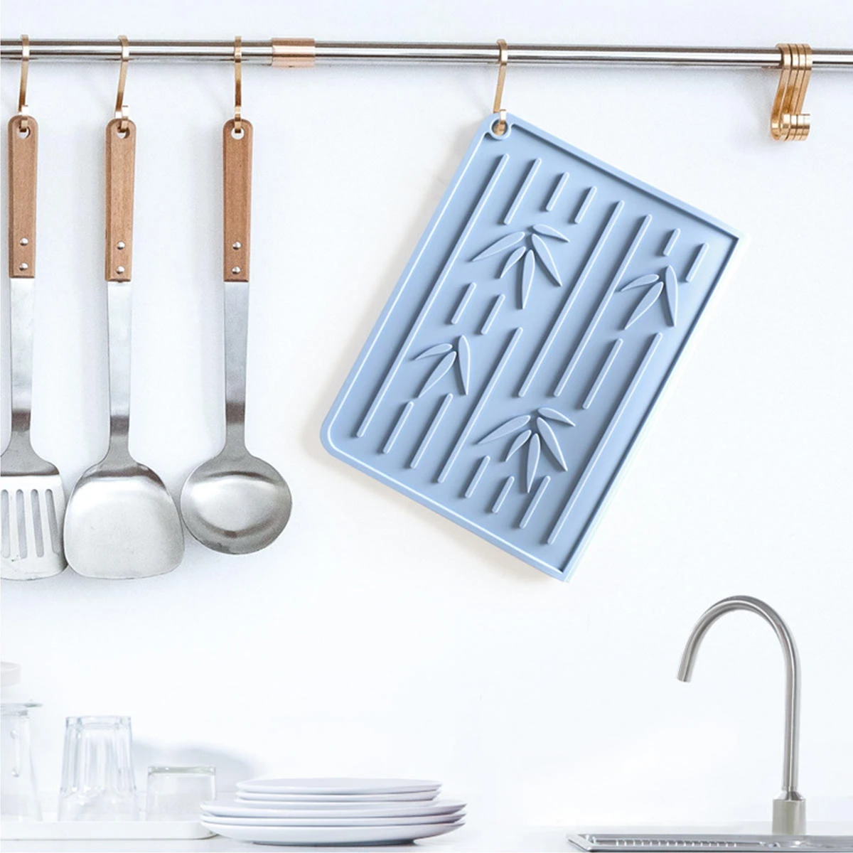 Premium Silicone Placemat - Heat Resistant Drying Mat | Dishwasher Safe Tableware Pad - Image 3
