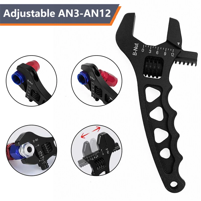 Universal AN3-12 Adjustable Wrench - Lightweight Aluminum & Corrosion-Resistant - Image 5