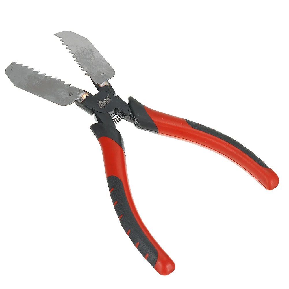 Large Serrated Pliers - Black & Red Grip - Heavy Duty Hand Tool - Image 2