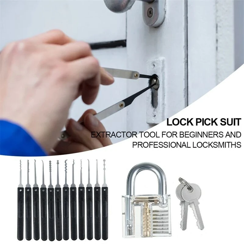 Professional Locksmith Toolkit - Reliable Metal Practice Tools Set for Padlocks & DIY - Image 3
