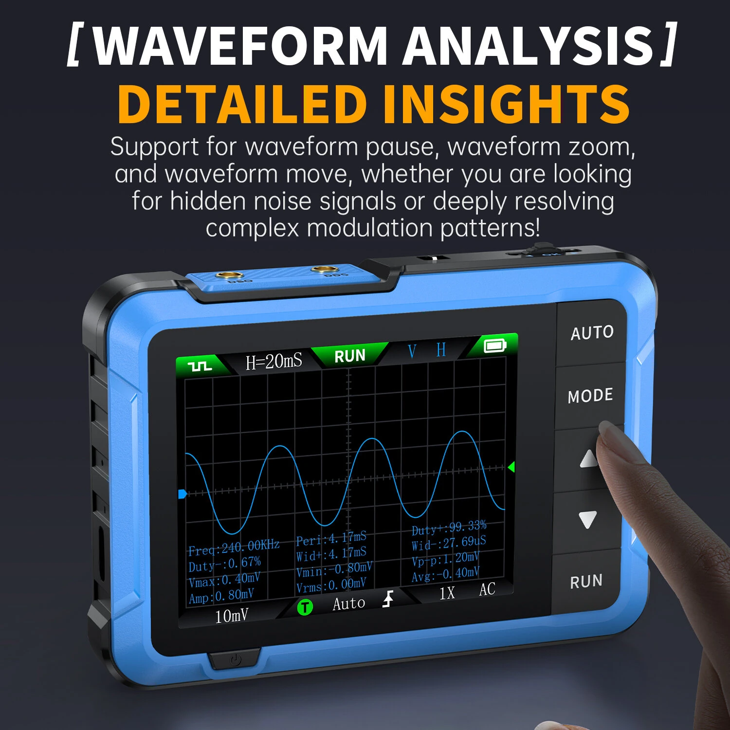 FNIRSI DSO510 Handheld Digital Oscilloscope | 10MHz 48MS/s | 2.8 TFT LCD Portable - Image 5