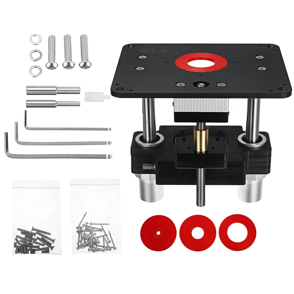 Wnew Heavy Duty Router Lift - Aluminium Router Table Insert Plate | Woodworking Tools - Image 2
