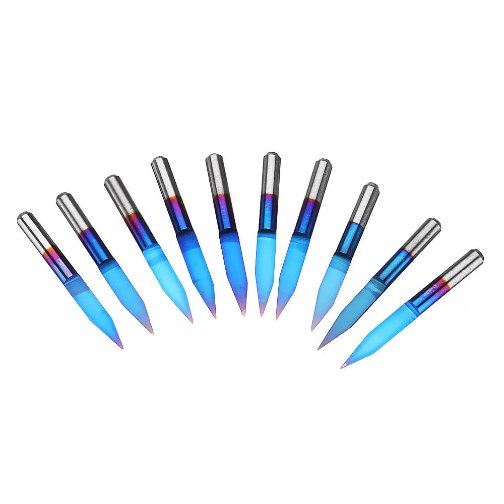 Drillpro 10pcs Nano Coated Carbide PCB Engraving Bits | 0.1-0.3mm 25 Degree - Image 4