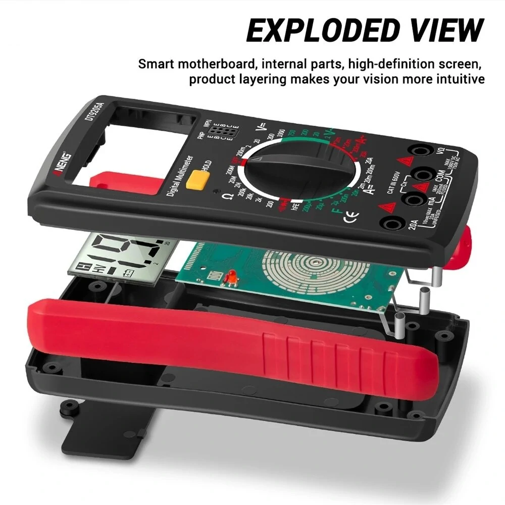 ANENG DT9205A Digital Multimeter - True RMS Auto AC/DC Voltage Current Tester - Image 5