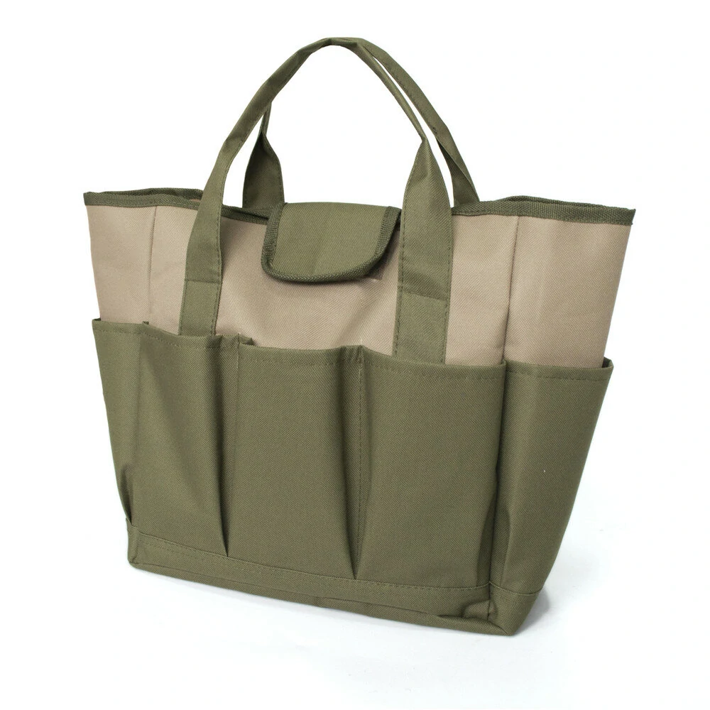 Garden Tool Set Organizer Tote - Lawn Yard Bag Carrier with Planting Tools - Image 3