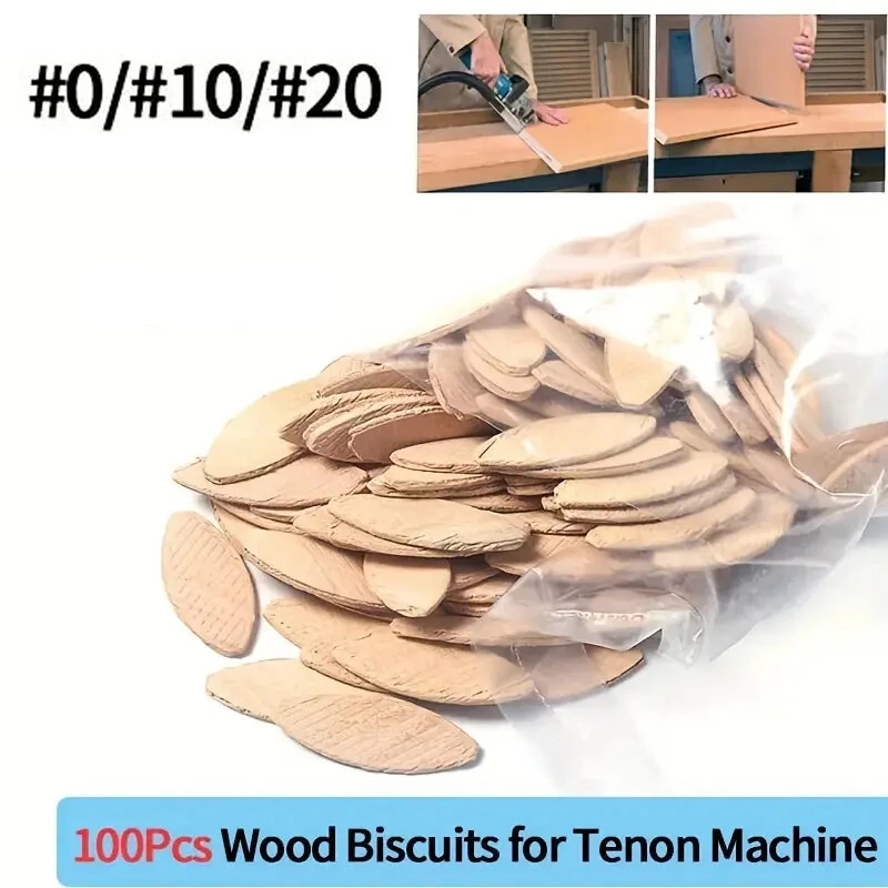 Woodworking Biscuit Joiner Kit - 100pcs Assorted #0 #10 #20 Wooden Biscuits for Plate Joiners - Image 2