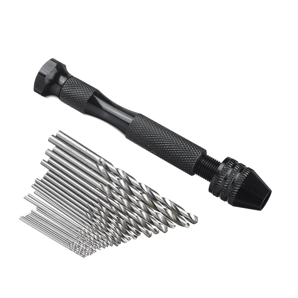 Drillpro Pin Vise Hand Drill Set - Mini Drill with Twist Bits for DIY Craft Carving - Image 2
