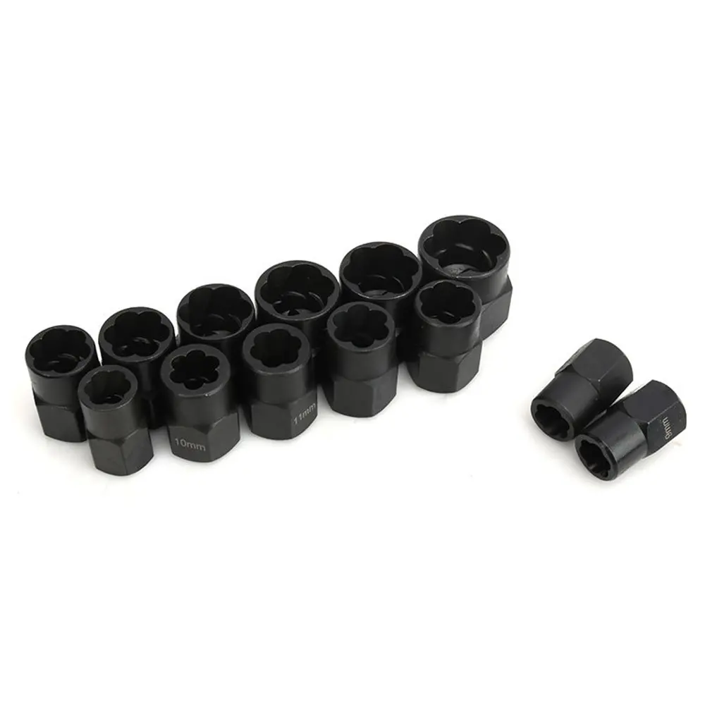 Drillpro 13Pcs Impact Bolt Nut Remover Extractor Socket Set | Damaged Screw Removal - Image 2