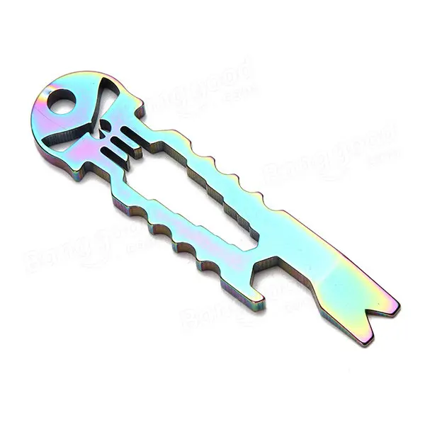 Skull Shape Multifunction Keychain - Stainless Steel Tactical EDC Multitool & Screwdriver - Image 4