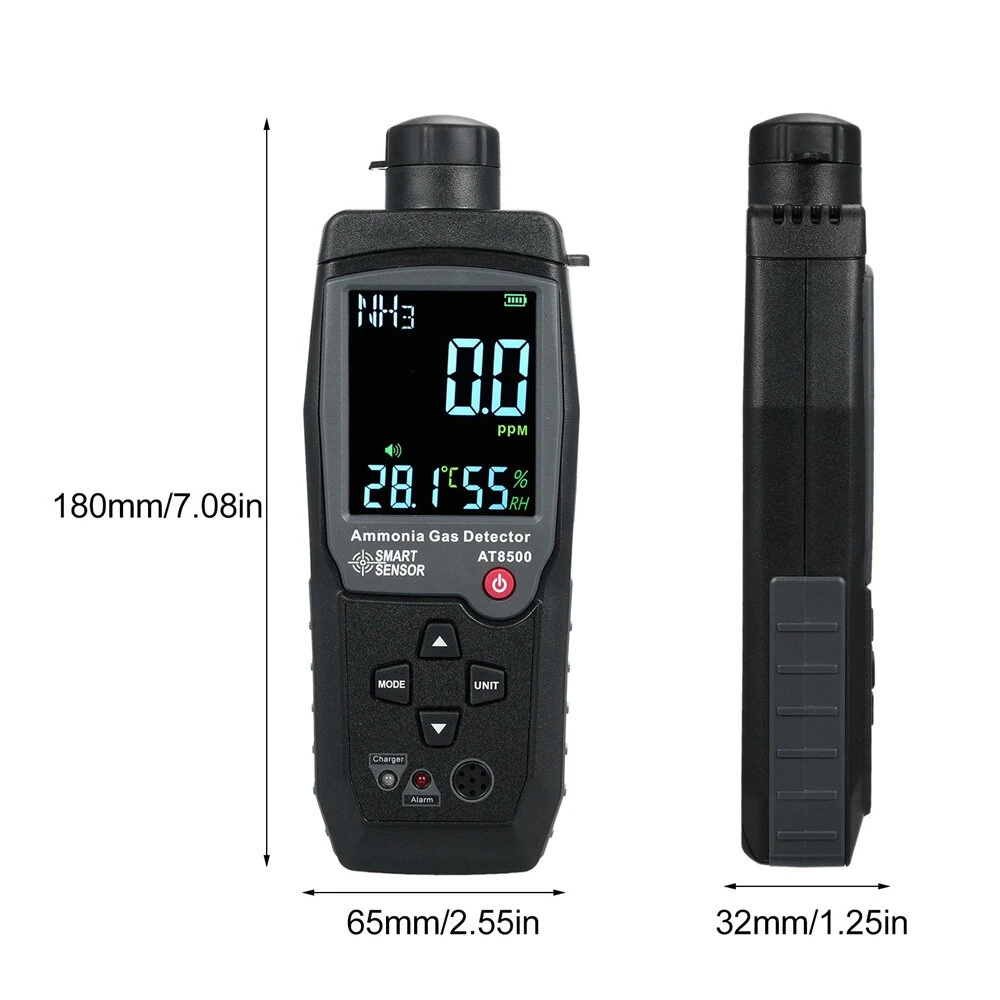 SMART SENSOR AT8500 Handheld Ammonia Gas Detector | 0-100PPM Digital Tester - Image 5