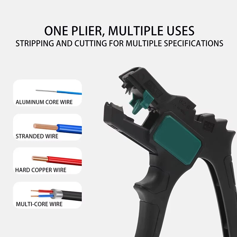 Automatic Wire Stripper - 2 in 1 Tool with Adjustable Length 0.2-6mm | Precision Steel Blades - Image 4