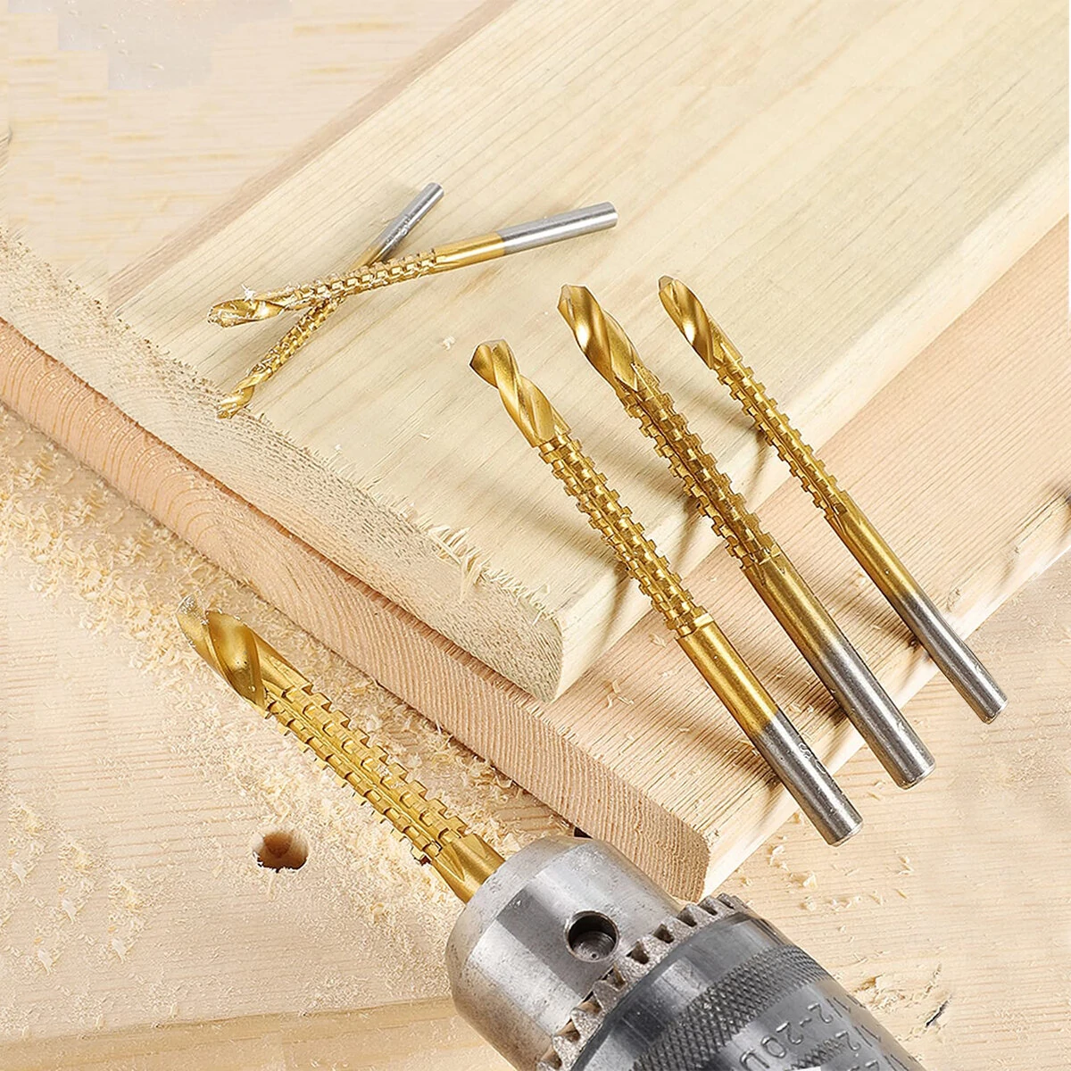 Titanium Cobalt Drill Bit Set - 6PCS 3mm-8mm High Speed Cutting Bits - Image 5