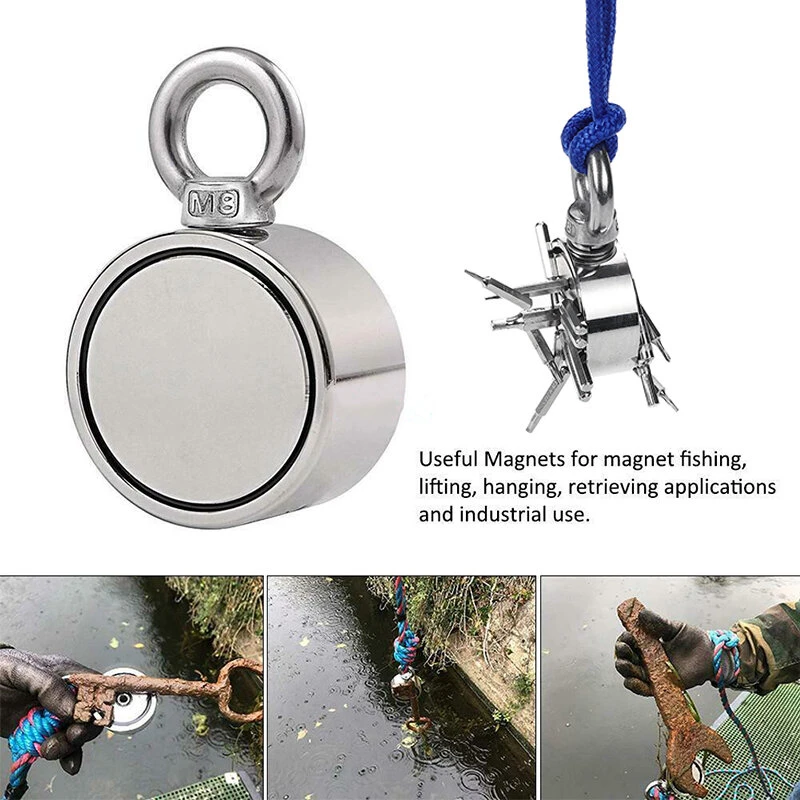 Neodymium Fishing Magnet 100KG-300KG | Salvage Recovery Magnet with 10M Rope - Image 3