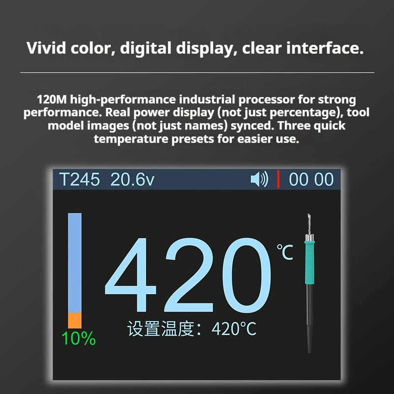 T12 Portable Wireless Soldering Station - 75W Fast Heating, 100-450°C, Rechargeable Battery - Image 3