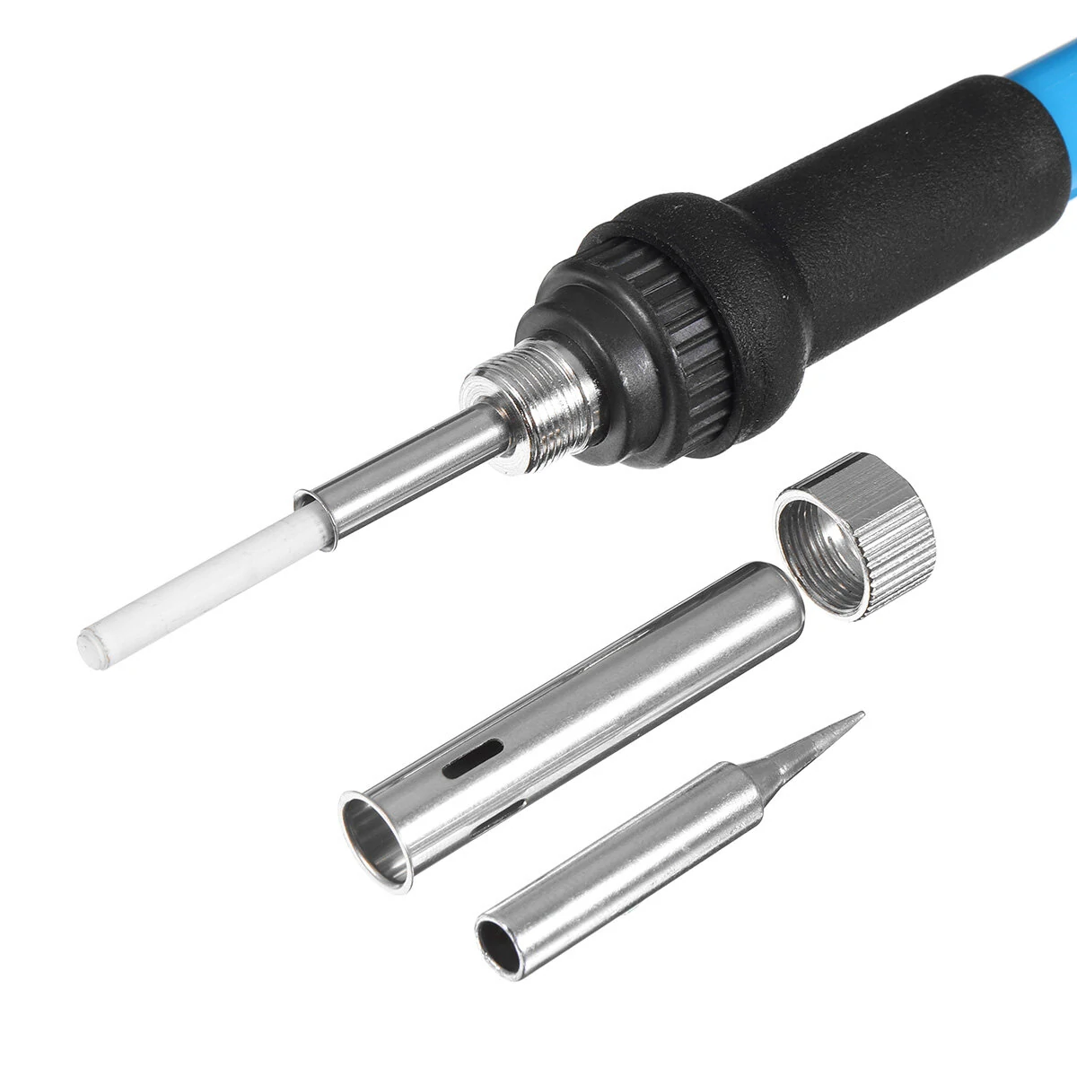 60W Electric Soldering Iron Kit - 128Pcs with Wood Burning Pen for Engraving & Pyrography - Image 5