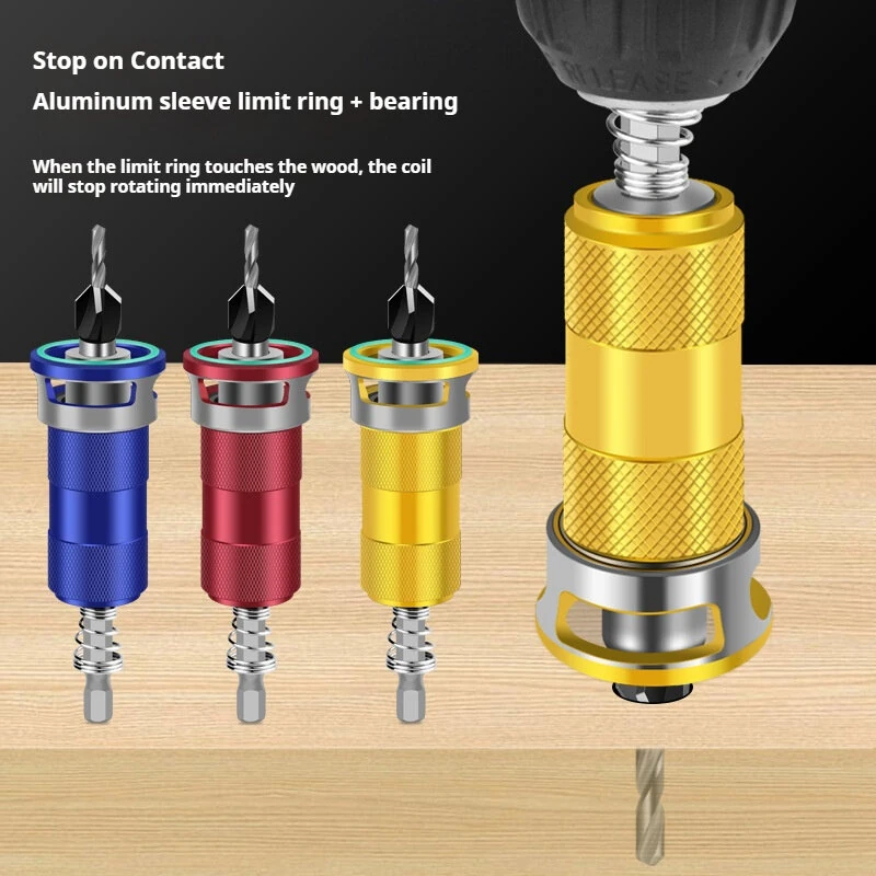 Multifunctional Countersink Drill Bits - Adjustable Depth with Limit Ring - 4 Sizes - Image 3