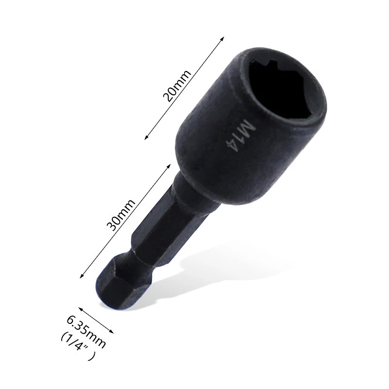 Drillpro 7Pcs M4-M14 Screw Tap Adapter Set | 1/4 Inch Hex Shank | For Electric Drill - Image 3