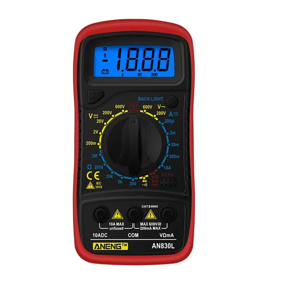 ANENG AN830L Digital Multimeter - AC DC Voltmeter Ammeter OHM Tester | Pocket Size - Image 2