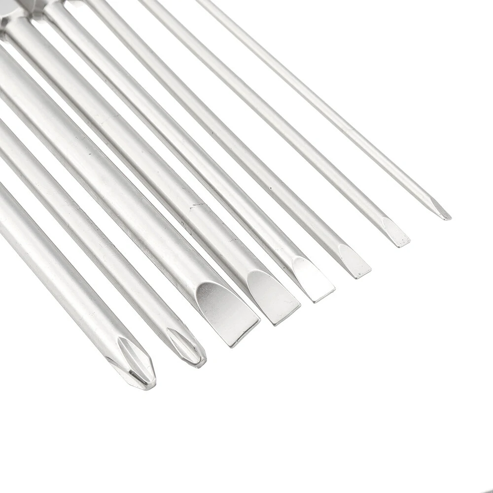 BROPPE 8Pcs 100mm S2 Alloy Steel Screwdriver Bits - SL2-SL6 Magnetic 1/4 Inch Hex - Image 3