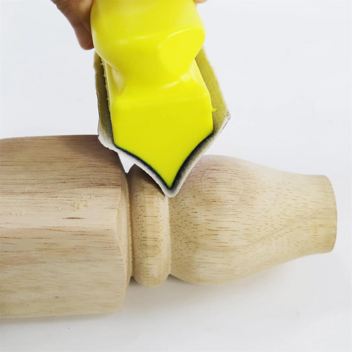 9PCS Hand Sanding Blocks Set - Contoured Profile for Auto Body & Wood - Yellow Durable Foam - Image 5