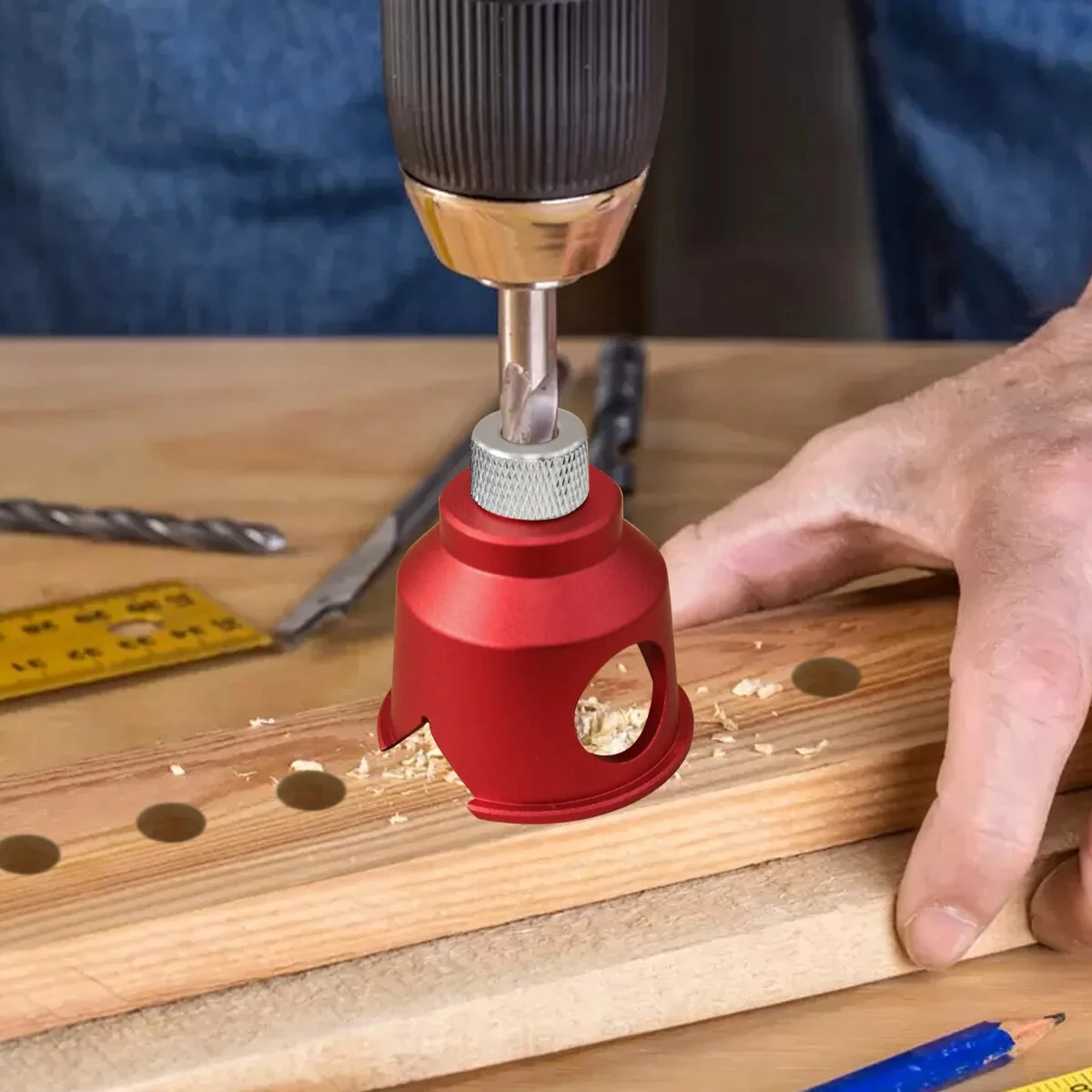 JIGHOLE Doweling Jig Drill Guide - 3-10mm with 8 Steel Bushings | Accurate Woodworking Tool - Image 5